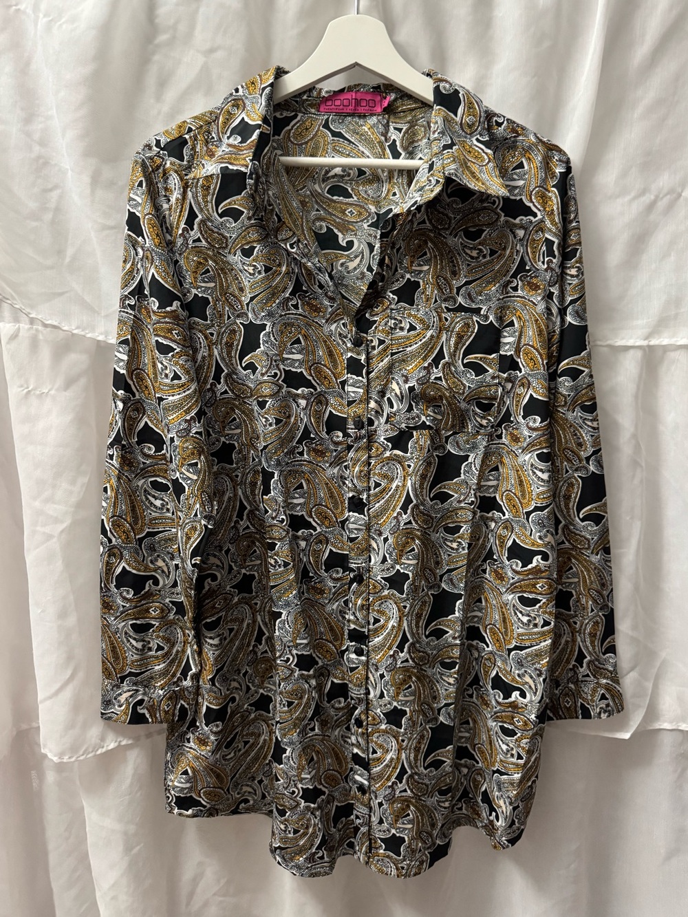 Boohoo Paisley Shirt Dress